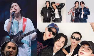 BTS tụ hội ở encore concert của SUGA, nam rapper khóc nức nở tại đêm cuối tour diễn