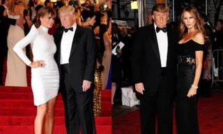 Vợ chồng Donald Trump diện đồ ăn ý khi sánh đôi