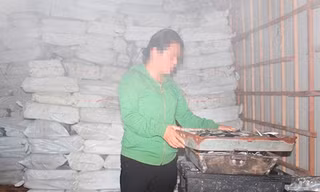 Cơ sở chứa số cá nục nhiễm độc ở Cửa Tùng. Ảnh: Thanh Trúc.