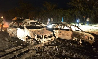 Hiện trường vụ tai nạn thảm khốc. Ảnh: AFP 