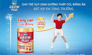 Vinamilk Dielac Grow Plus mới cho trẻ suy dinh dưỡng thấp còi, biếng ăn