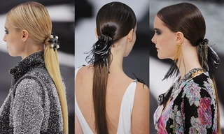 Tóc đuôi ngựa buộc thấp - xu hướng mùa Thu Đông nổi lên từ Tuần lễ thời trang Paris