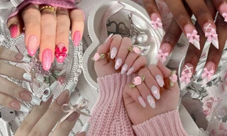 Gợi ý mẫu nail siêu nữ tính chuẩn phong cách Coquette cho các chị em chơi Tết 
