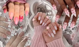 Gợi ý mẫu nail siêu nữ tính chuẩn phong cách Coquette cho các chị em chơi Tết 