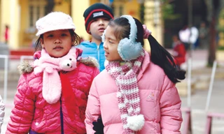 Học sinh Thủ đô những ngày rét đậm