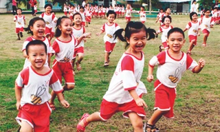 Trường mầm non Đông Phương của tập đoàn Phong Thái, chỗ vui chơi lý tưởng cho con em công nhân	Ảnh : Nguyễn Nam