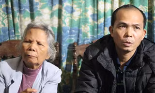 Bà Đặng Thị Nga và con trai Trịnh Huy Dương.