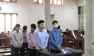 Các bị cáo tại tòa.