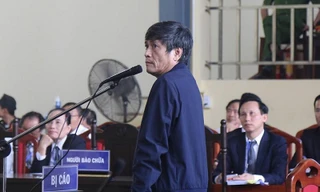 Bị cáo Nguyễn Thanh Hóa tại tòa.