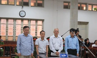 Các bị cáo tại tòa.