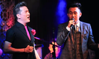 Dương Triệu Vũ và Mr. Đàm vẫn diễn cực sung dù bị ghép ảnh hôn nhau ngay trước khi lên sân khấu.