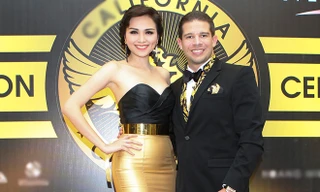 Diễm Hương mặc váy vàng óng, khoe đường cong quyễn rũ