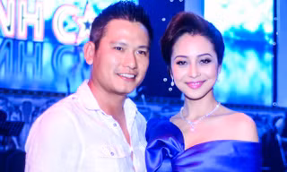 Jennifer Phạm được chồng hộ tống đi làm MC