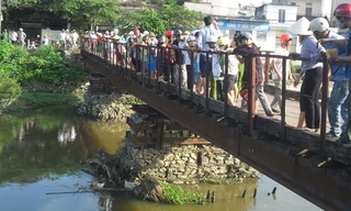 Hiện trường vụ phát hiện xác chết. Ảnh: Phạm Nhài