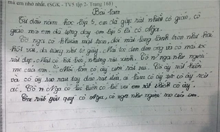 'Chết cười' học sinh lớp 5 làm văn tả cô giáo mắt long lanh, da trắng như giấy