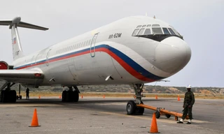 Máy bay II-62M của Nga được điều sang Venezuela tuần trước. Ảnh: Telegraph