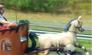 Bất ngờ với chiếc 'chiến xa La Mã' chạy trên đường cao tốc