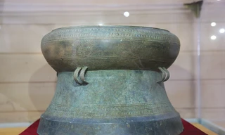 Trống đồng Trà Lộc là bảo vật quốc gia thứ 4 của tỉnh Quảng Trị. Ảnh: Hoàng Táo