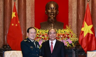 Chủ tịch nước Nguyễn Xuân Phúc tiếp Bộ trưởng Bộ Quốc phòng Trung Quốc