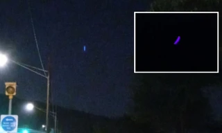 Vật thể phát ánh sáng xanh được nhìn thấy ở Hawaii. Ảnh: RT