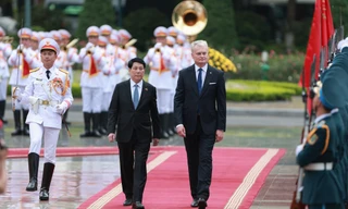 Chủ tịch nước Lương Cường chủ trì Lễ đón Tổng thống Litva thăm chính thức Việt Nam