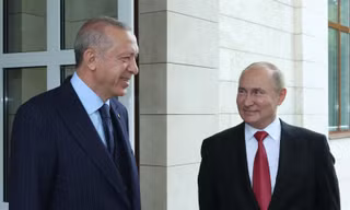 Tổng thống Nga Putin và Tổng thống Thổ Nhĩ Kỳ Erdogan. Ảnh: Twitter