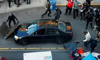 Chiếc xe hơi gây án. Ảnh: Sputnik