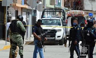 Cảnh sát phong toả hiện trường. Ảnh: Reuters