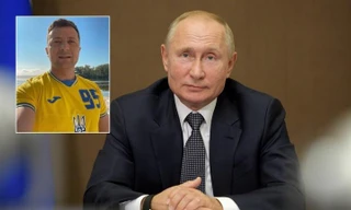 Tổng thống Nga Putin (ảnh lớn) và Tổng thống Ukraine Zelensky (ảnh nhỏ).