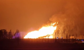 Nổ đường ống khí đốt vùng Baltic, lửa bốc cao 50m