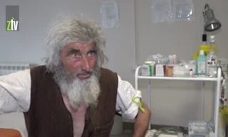 Ông Panta Petrovic tại điểm tiêm chủng. Ảnh chụp màn hình