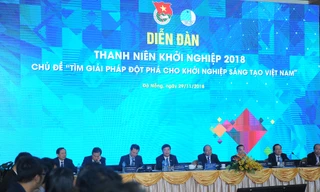 Diễn đàn thanh niên khởi nghiệp năm 2020 hướng đến chủ đề cùng đất nước vượt qua thử thách. (Trong ảnh diễn đàn năm 2018 có Thủ tướng Nguyễn Xuân Phúc chủ trì). Ảnh: Xuân Tùng