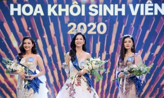 Ba thí sinh đạt giải cao nhất cuộc thi, (lần lượt từ trái qua phải): Á khôi 1 cho thí sinh Nguyễn Trần Vân Đình; Hoa khôi Sinh viên Việt Nam 2020 Lê Thị Tường Vy; Á khôi 2 Lê Thị Phương Đoan.