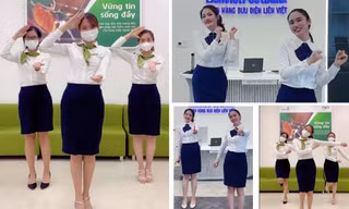 Nhân viên ngân hàng bắt trend 'vũ điệu đi bầu'
