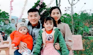 Gia đình anh Vì Văn Kiến và Thào Thị Thu (ở Sơn La). Ảnh: NVCC