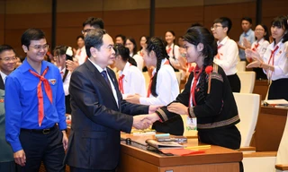 Chủ tịch Quốc hội Trần Thanh Mẫn dự phiên họp giả định 'Quốc hội trẻ em' lần thứ II, năm 2024