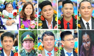 Chân dung 10 cá nhân đạt giải thưởng Tình nguyện Quốc gia 2020. Ảnh: Xuân Tùng