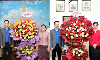 Bí thư Trung ương Đoàn thăm, chúc mừng Tết cổ truyền Đại sứ quán Lào và Campuchia