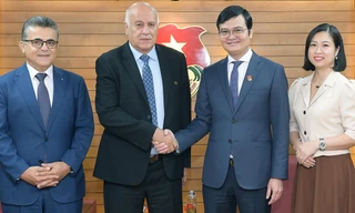 Bí thư thứ nhất T.Ư Đoàn tiếp Thường trực Ban Bí thư Đảng Phong trào Giải phóng Dân tộc Palestine