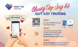 Cùng ủng hộ xây trường qua tài khoản thiện nguyện của báo Tiền Phong