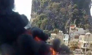 Cháy tàu cao tốc tại Vân Đồn