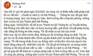 Phạt 10 triệu đồng chủ tài khoản facebook đăng tải 'chuẩn bị cách ly Hải Phòng'