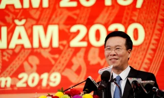 Trưởng Ban tuyên giáo Trung ương Võ Văn Thưởng đánh giá môi trường internet, mạng xã hội năm 2019 đã sạch hơn. Ảnh: Hoàng Dương