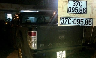 Chiếc xe vi phạm và biển số thật của xe.