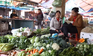Nhiều nơi xuất hiện tình trạng người dân có rau để ăn riêng và rau để bán riêng. Ảnh: Bình Minh.