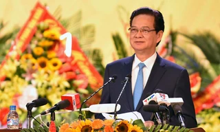 Thủ tướng Nguyễn Tấn Dũng phát biểu chỉ đạo tại Đại hội Đảng bộ thành phố Hải Phòng.