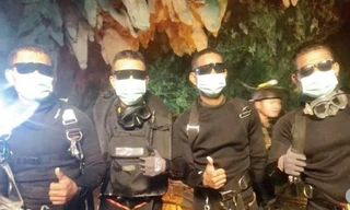 Các thợ lặn “siêu cấp”. Ảnh: SCMP.