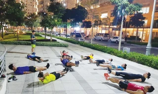 Một buổi tập sức mạnh của một số thành viên CLB chạy SRC.