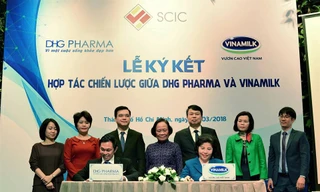 Lễ ký kết hợp tác chiến lược giữa Dược Hậu Giang và Vinamilk-Họ xác định đi xa nên đi cùng nhau.