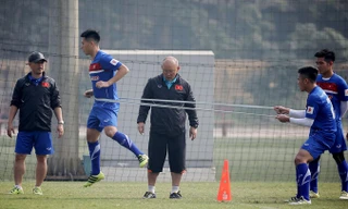 Thày trò HLV Park Hang seo tập luyện những buổi cuối cùng trước khi lên đường sang Trung Quốc tham dự VCK U23 châu Á. Ảnh: VSI.